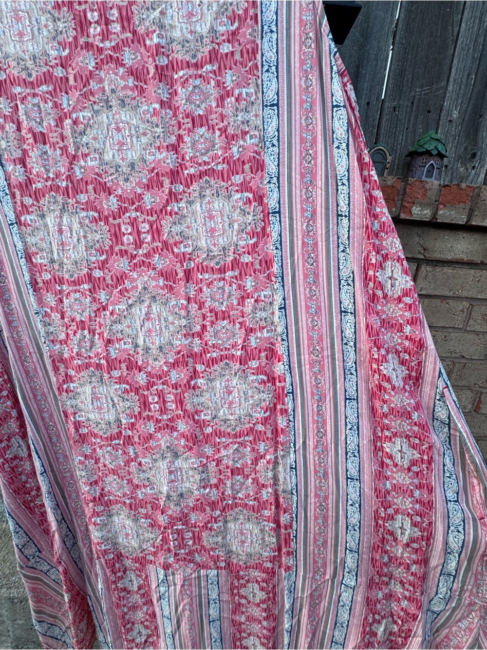 J. Jill Paisley Mixed Print Sleeveless Shift Midi Dress- Pink Boho Sz 2X - Picture 7 of 9